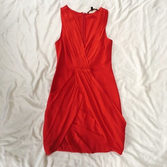 Cynthia Steffe Red Draped Sleeveless Mini Dress | Sz 4 - Picture 2 of 6